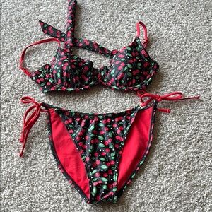 Cherry Print Bikini Set